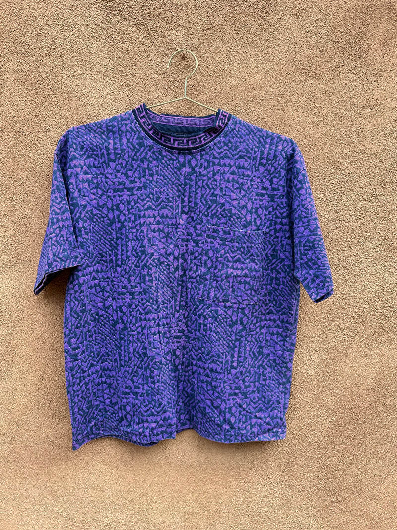 Purple 90's Tribal Pocket T-shirt