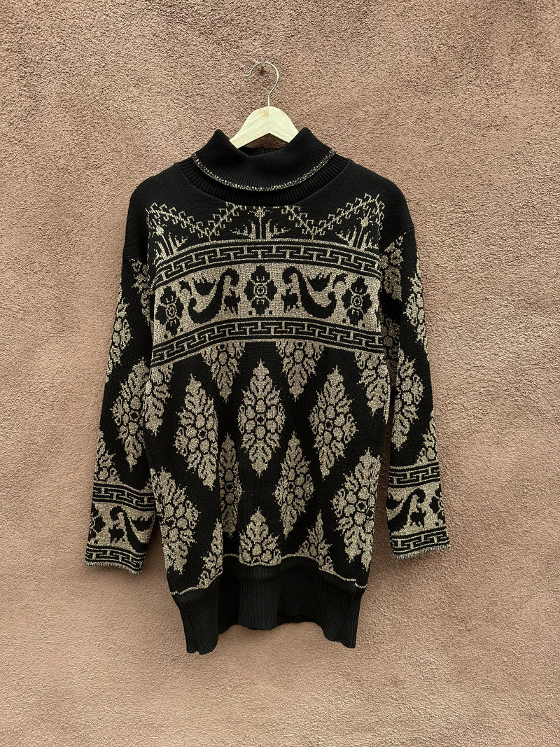 Pierre Cardin Black Sweater with Gold Metallic