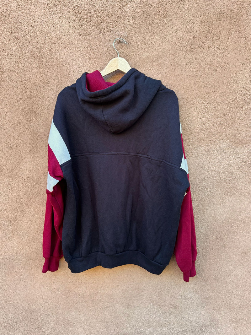Colorblock Hooded Sweatshirt with Kangaroo Pocket