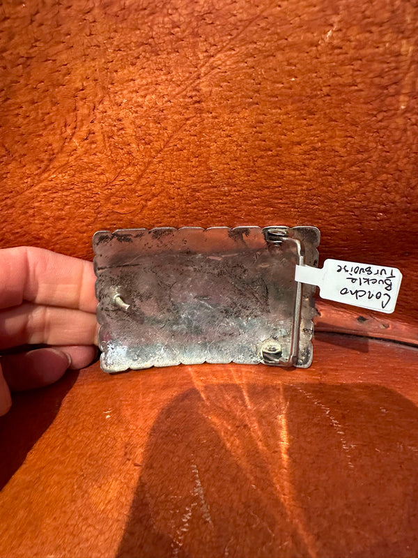 Sterling Silver and Turquoise Belt Buckle