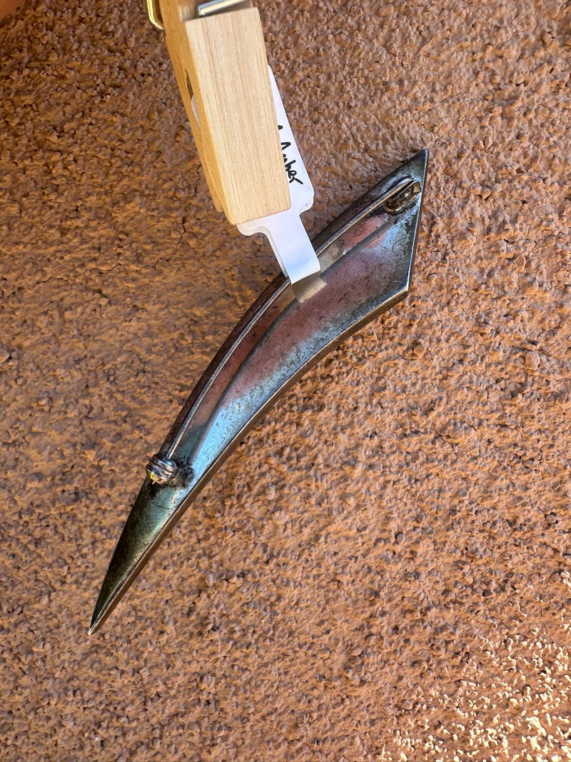 MCM Amber and Sterling Silver Pin