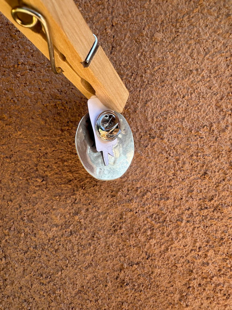 1970's Sterling Silver and Turquoise Museum of New Mexico Volunteer Pin