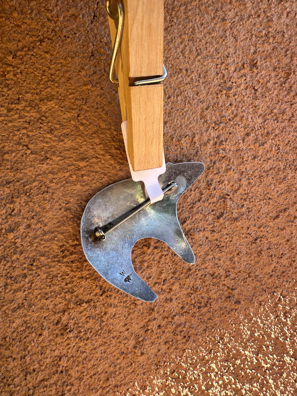 Wayne Etsitty Sterling Silver Bear Pin