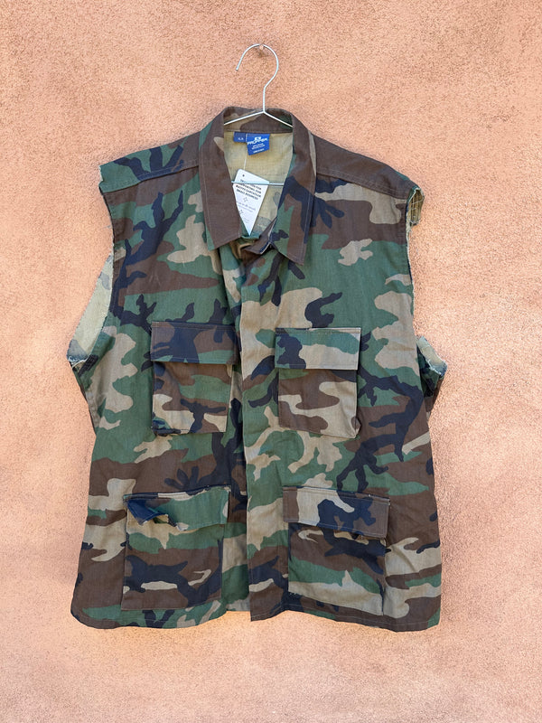 Camo Vest with Cut Off Sleeves - XL