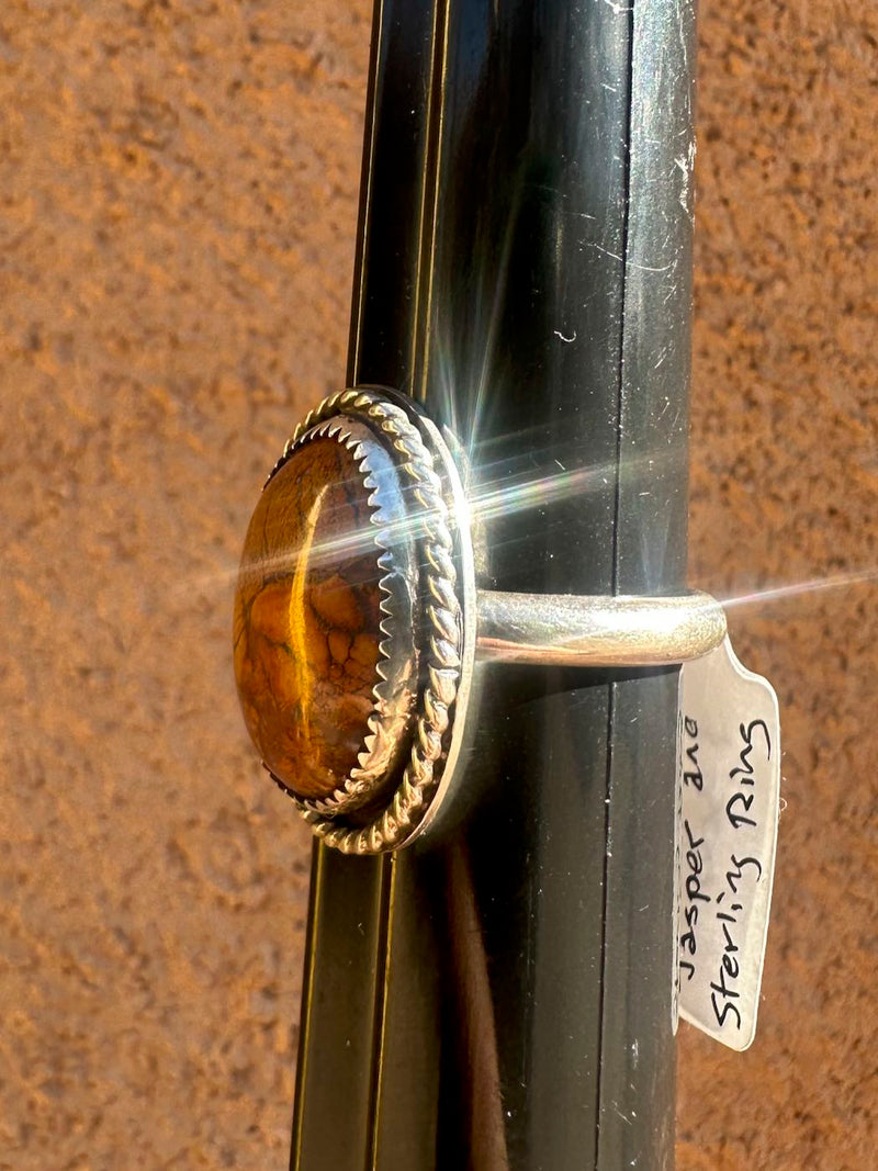 Bumble Bee Jasper and Sterling Silver Ring