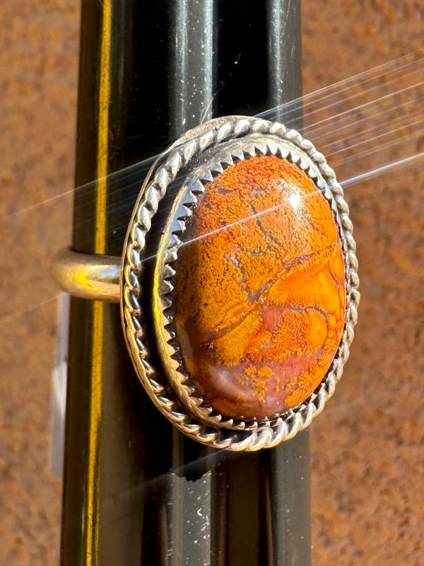 Bumble Bee Jasper and Sterling Silver Ring