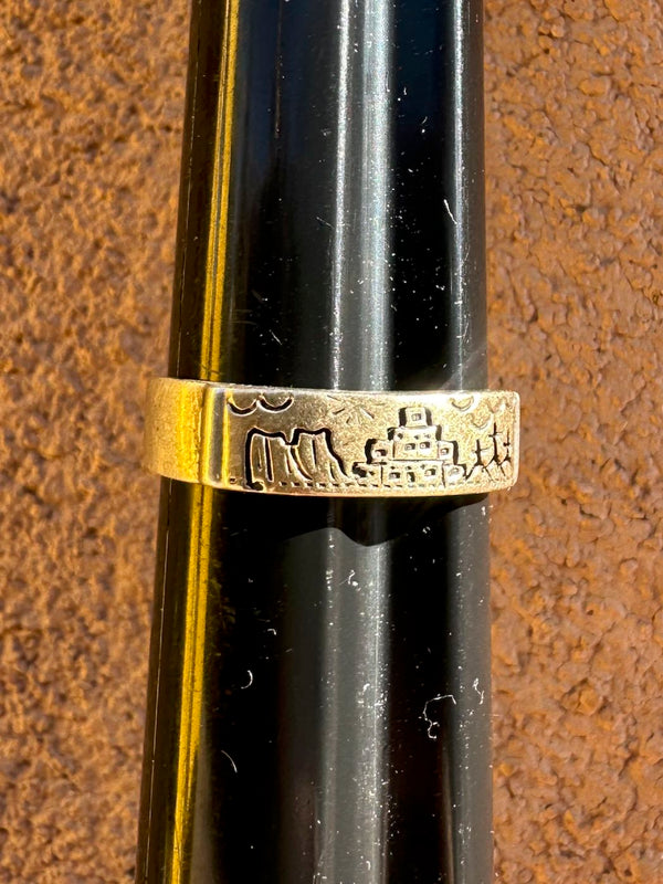 Floyd Namingha Lomakuyvaya Sterling Silver/14K Gold Ring