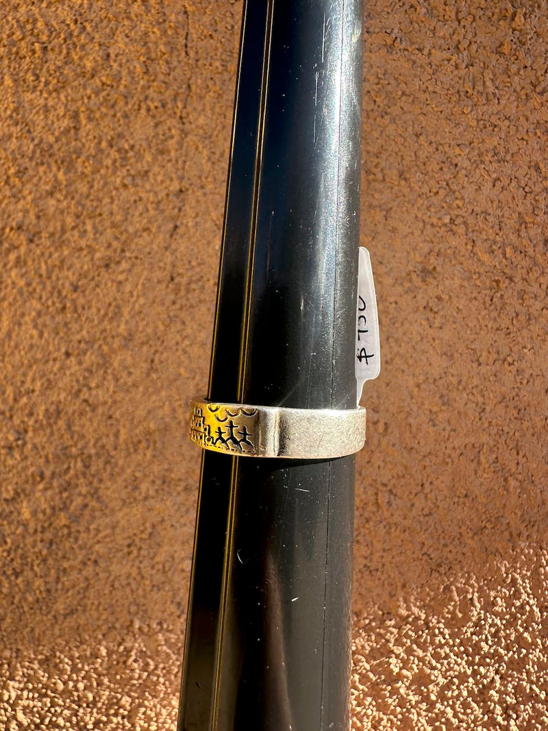 Floyd Namingha Lomakuyvaya Sterling Silver/14K Gold Ring