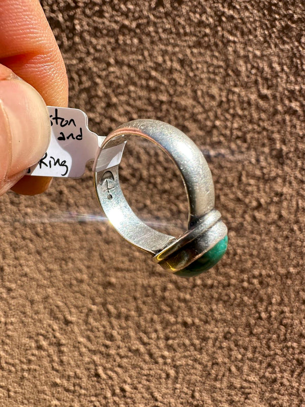 Oval Royston Turquoise and Sterling Silver Ring