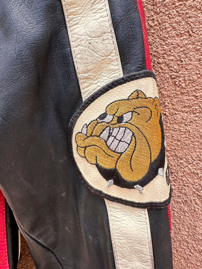 "Gasoline" Cafe Racer Leather Jacket, Small, as is