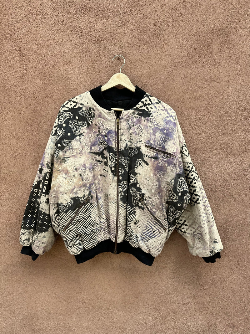 Reversible Tie Dye Bomber Jacket - as is