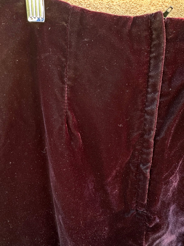 Maroon Velveteen Skirt by Evidence - 11