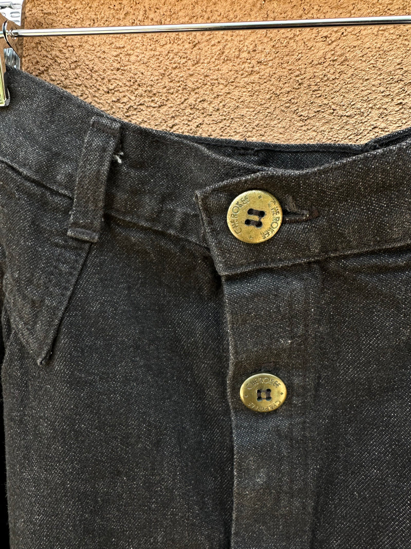 Black Denim 80's Cherokee Skirt - Made in USA