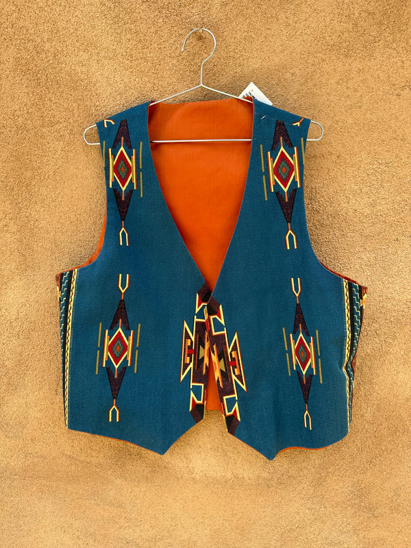 Reversible Southwestern Cotton Vest