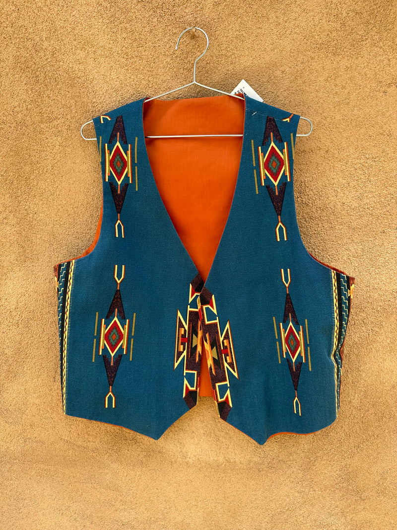 Reversible Southwestern Cotton Vest