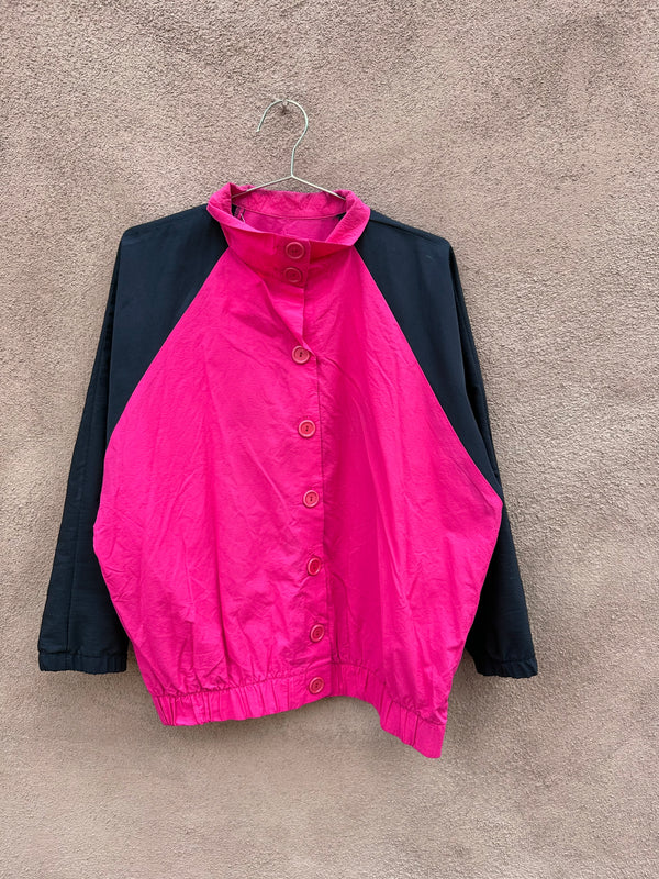 Pink & Black Raglan Sleeve Jacket