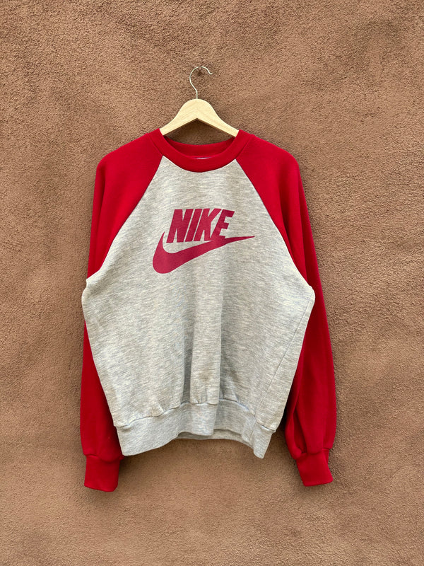 Red & Gray Raglan Nike Sweatshirt