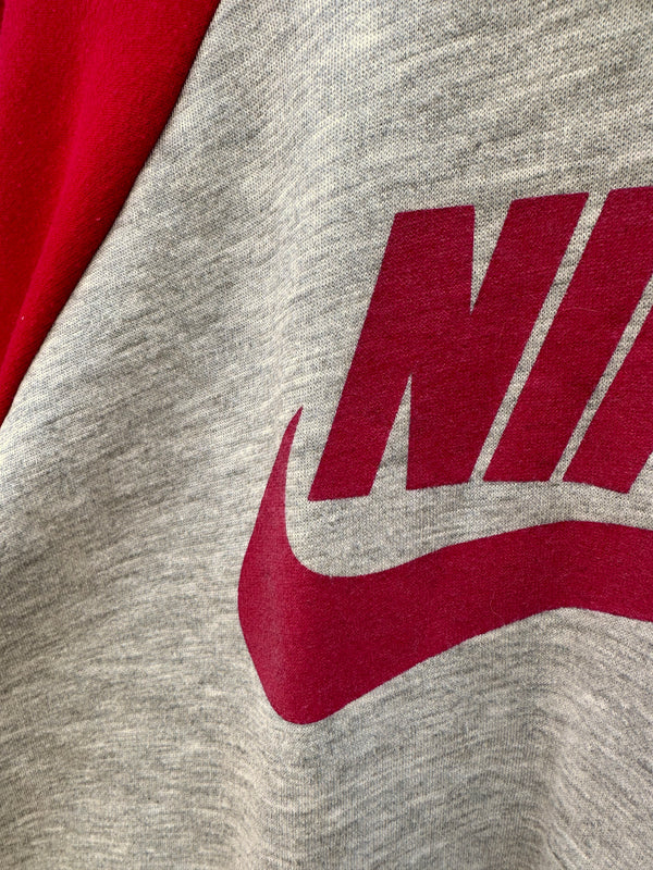 Red & Gray Raglan Nike Sweatshirt