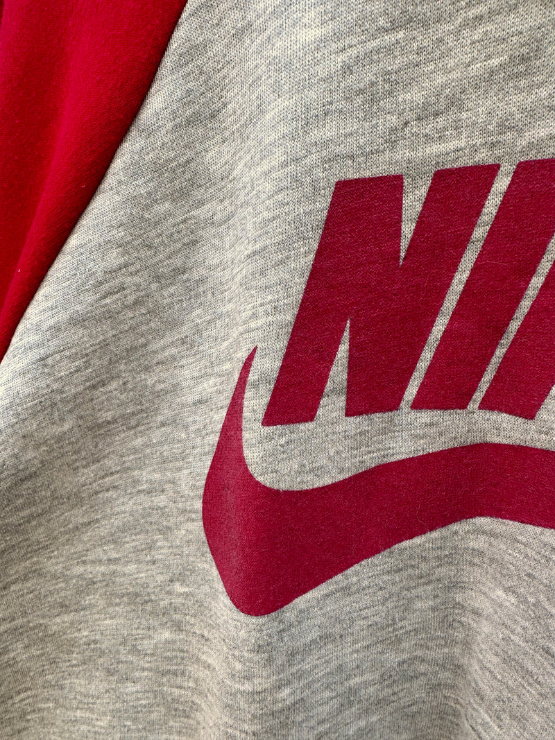 Red & Gray Raglan Nike Sweatshirt