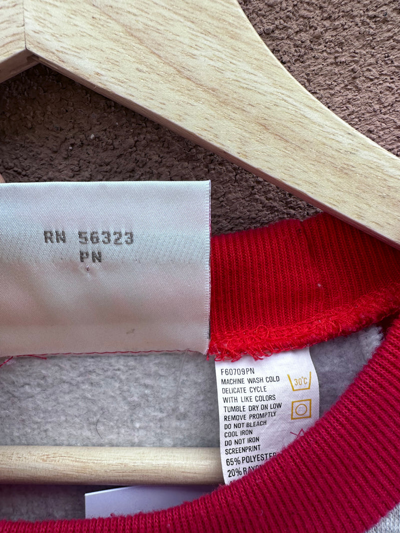 Red & Gray Raglan Nike Sweatshirt