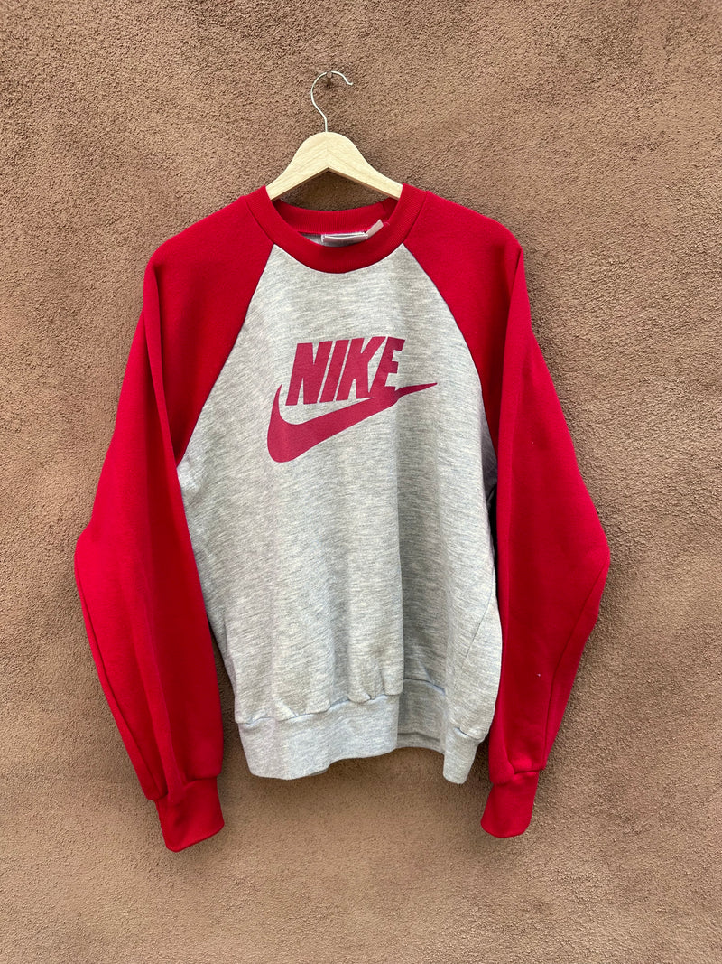Red & Gray Raglan Nike Sweatshirt