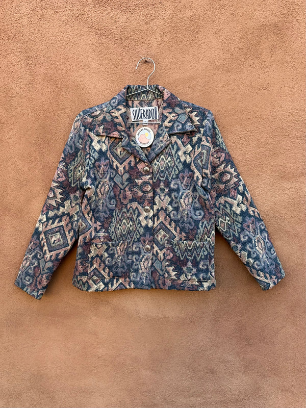 Batik Style Tapestry Jacket by Silverado, Made in New Mexico