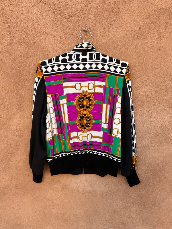 1980's Caron of Chicago Baroque Zip Up Jacket