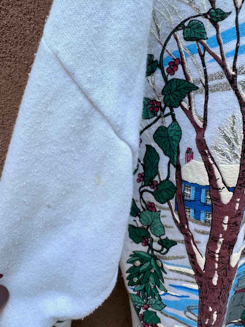 Ice Skating Winter Scene Sweatshirt