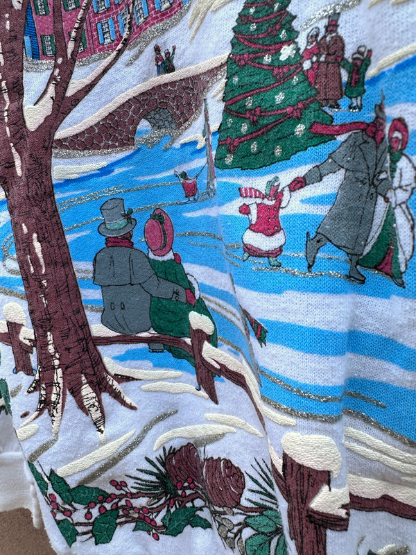 Ice Skating Winter Scene Sweatshirt