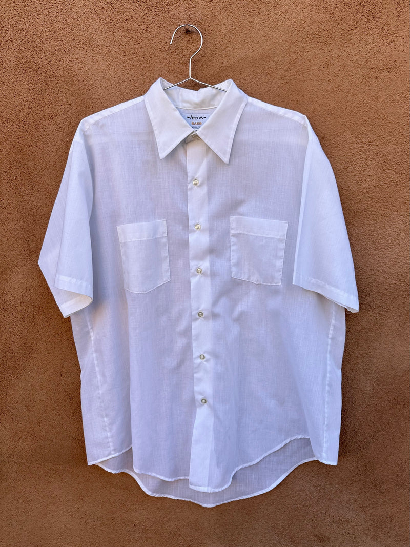 arrow short sleeve white dress shirt Yiaimeir Men's Short Sleeve Shirts Casual Button-Down Shirt with Modern Arrow Print, Adult Unisex, Size: Large
