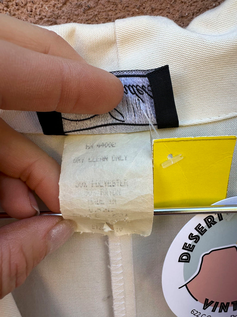 Scandels Cream Dress 1980's - Made in USA
