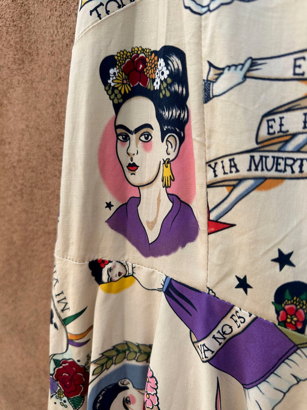 Frida Kahlo American Traditional Tattoo Print Dress