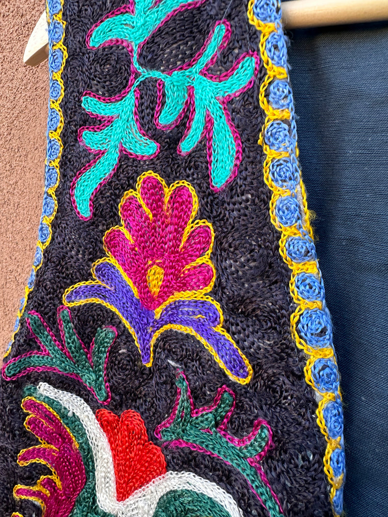 Hand Embroidered Chain Stitch Tajik Vest