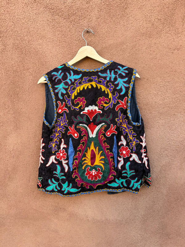 Hand Embroidered Chain Stitch Tajik Vest