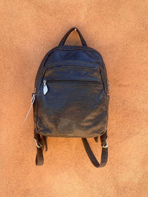 Libaire Black Leather Backpack