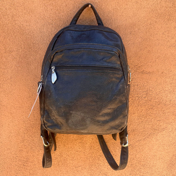 Vintage dark brown Libaire USA backpack LIBAIRE dark brown leather sling bag backpack vintage  main image 2