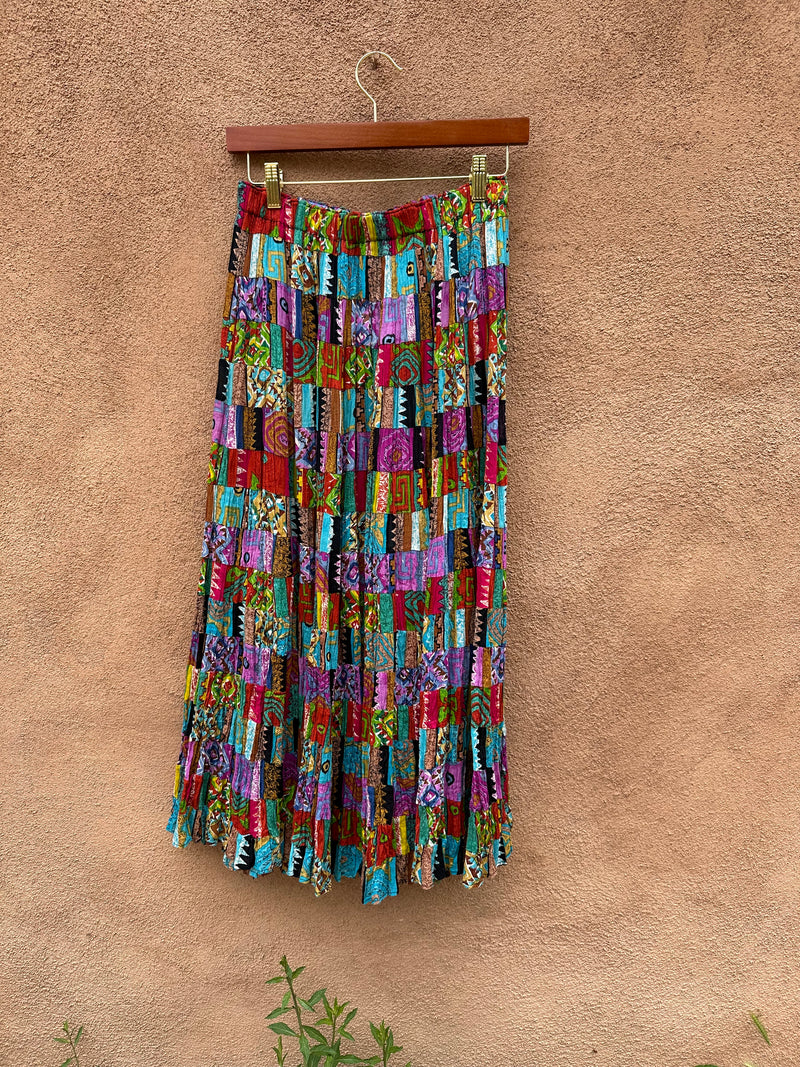 Patchwork Ikat Maxi Skirt by Silver Stream
