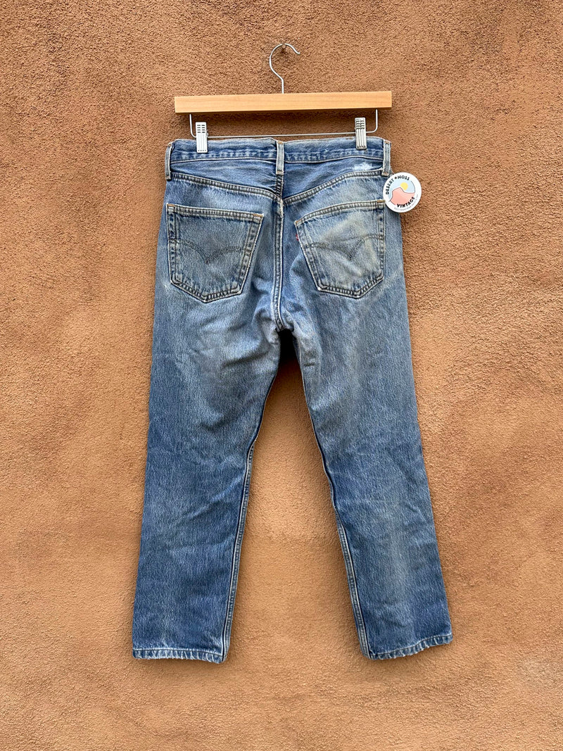 Distressed with Repair Levi's Button Fly Jeans