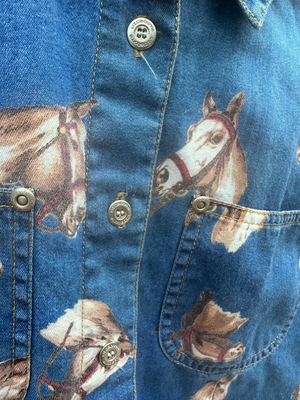 Liz Claiborne Denim Horse Blouse
