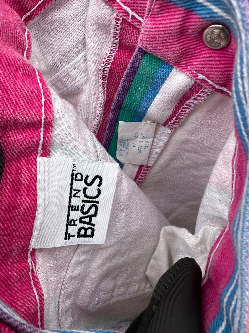 Colorfully Striped Jorts by Trend Basics - Shorts w: 24