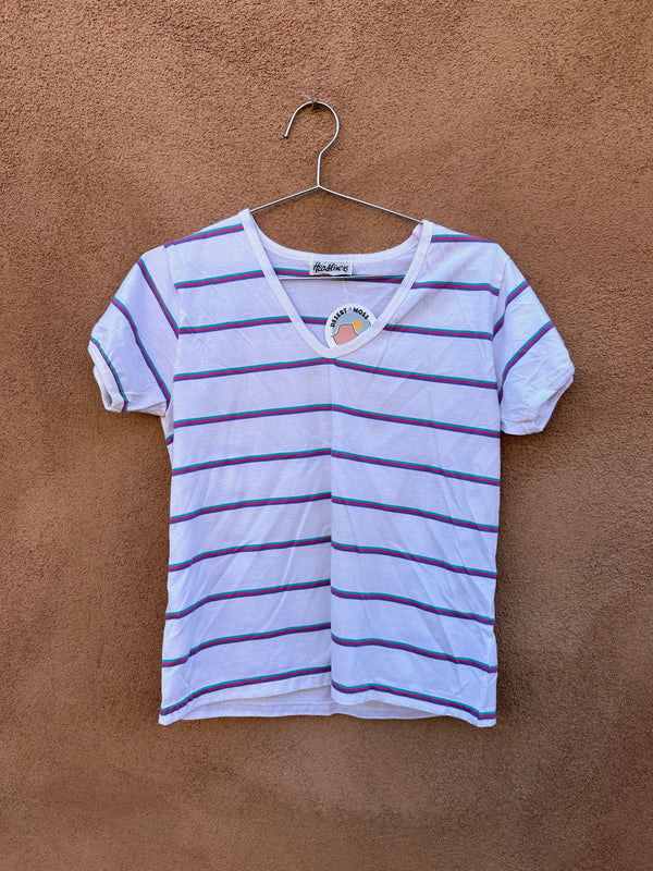 Striped V-neck Headliners Shirt