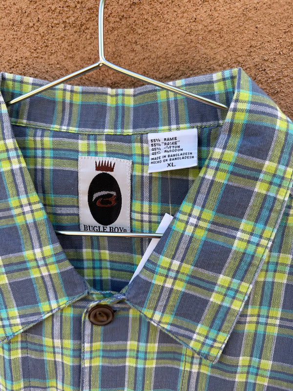 1980's Original Bugle Boy Plaid Shirt