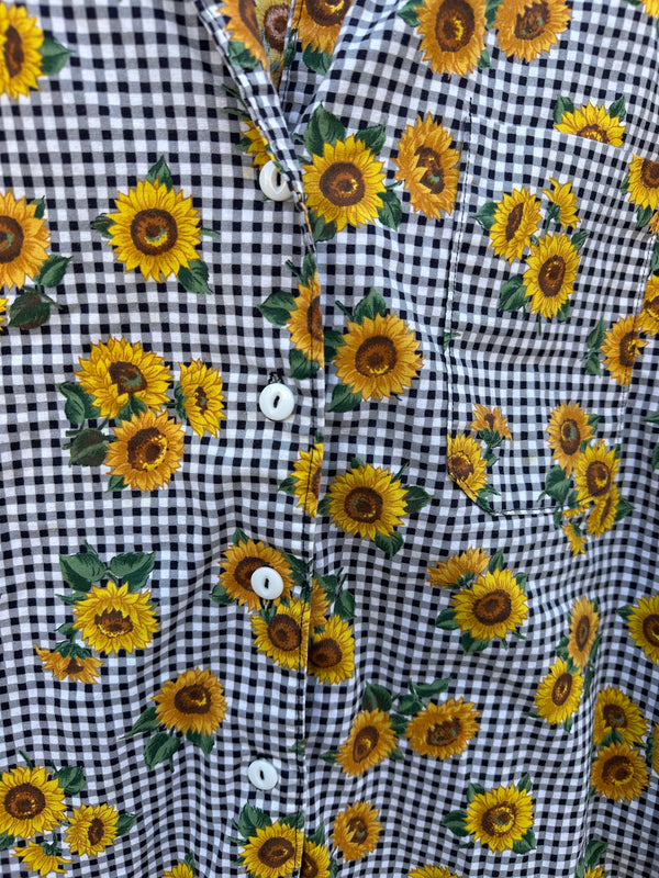 Checkered Sunflower Blouse - Homemade