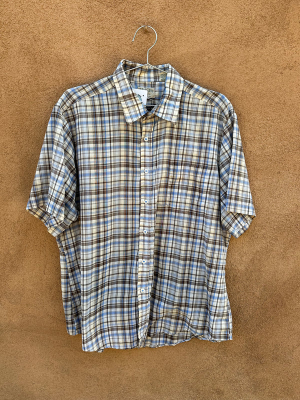 1980's Sears Men's Store Plaid Shirt
