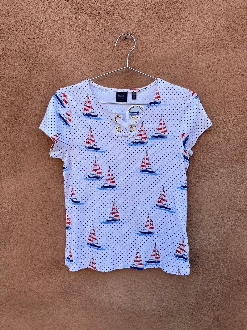 Rafaella Polka Dot Sailboat Top