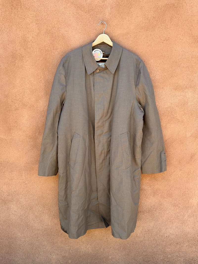 London Fog Maincoat 42 Long Houndstooth Coat