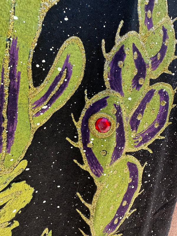 Cactus at Sunset Hand Painted T-shirt by Chili Pepper