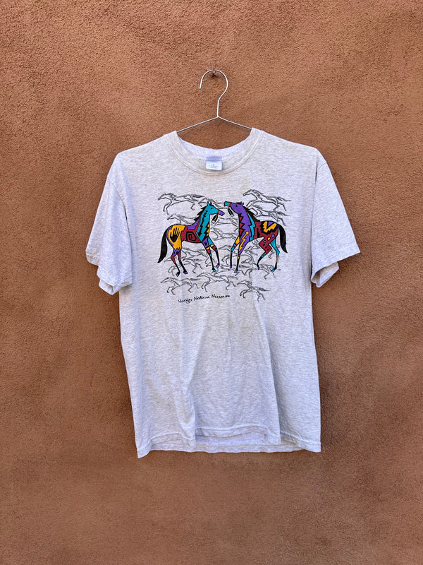 Navajo Nation Museum Wild Horses T-shirt - as is