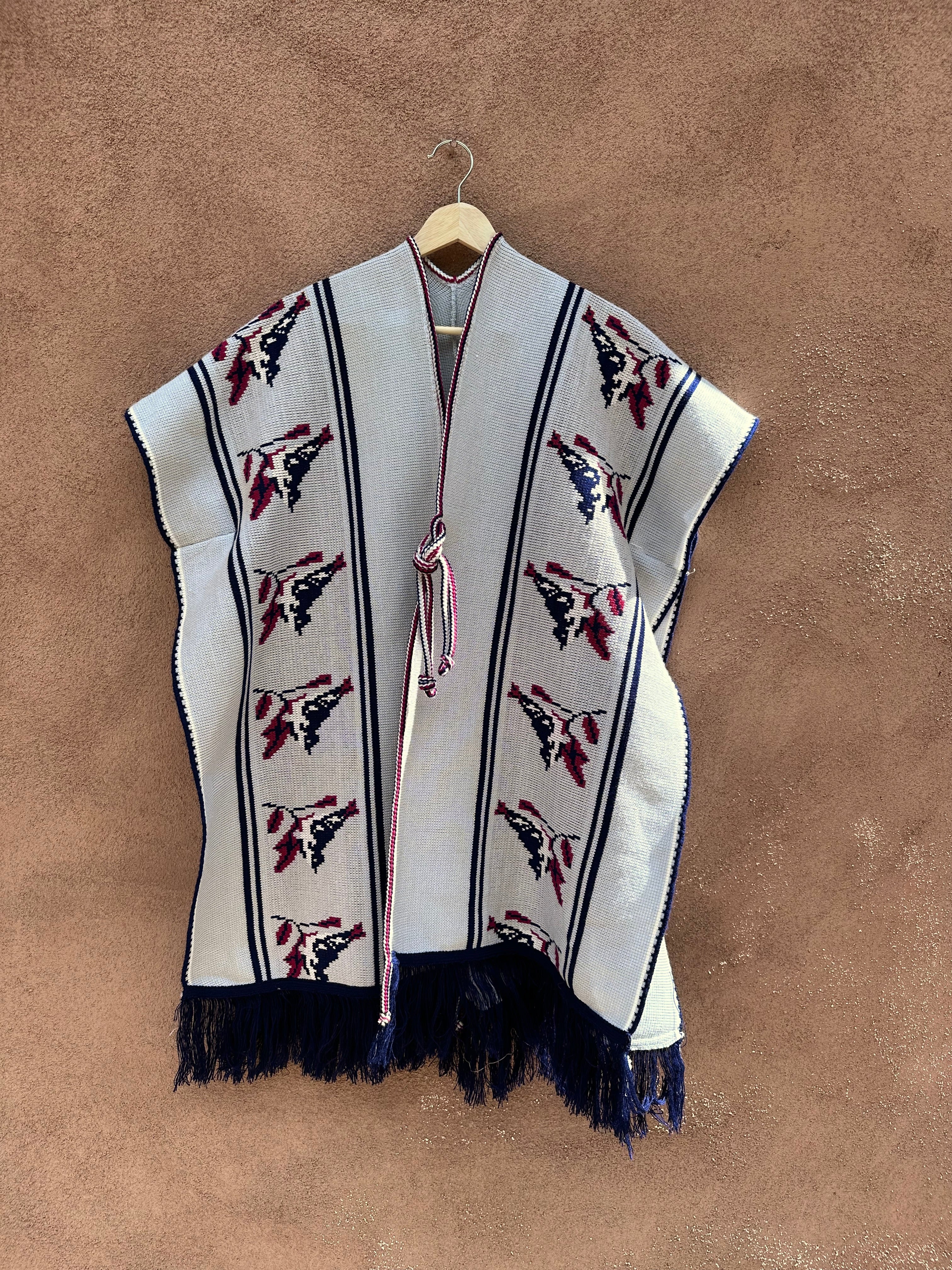Vintage 1970's Knit Bird Poncho – DESERT MOSS VINTAGE