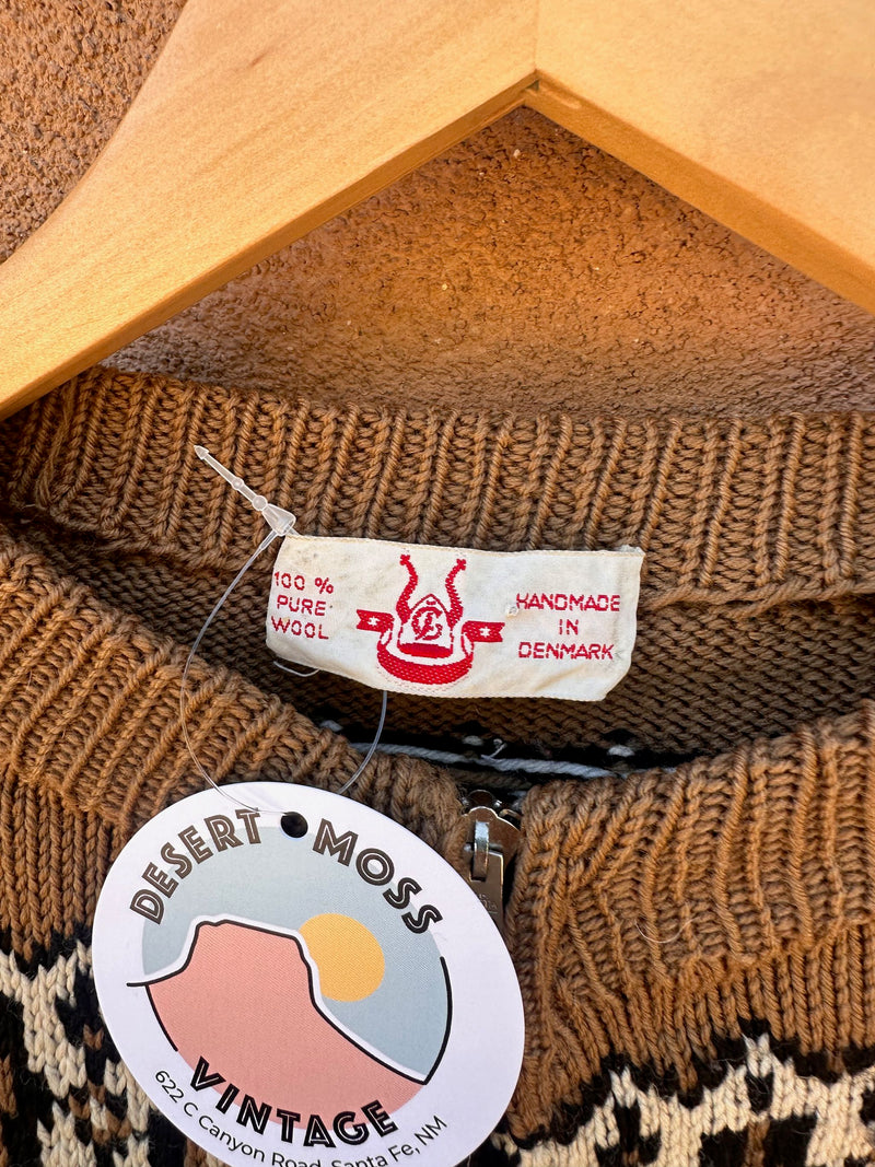 Danish Wool 1960's Cardigan - as is
